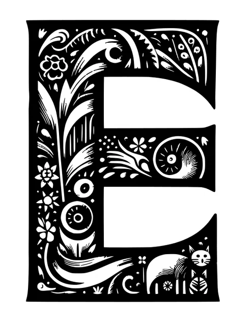 Mô hình trang trí chữ E nghệ thuật (Crazy alphabet: Letter E) - Image 6