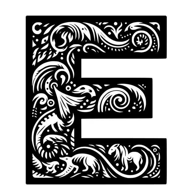 Mô hình trang trí chữ E nghệ thuật (Crazy alphabet: Letter E) - Image 7