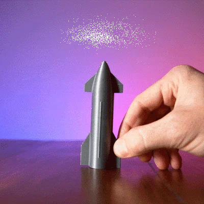 Mini Starship với ngọn lửa xả gập gọn (kèm stand)