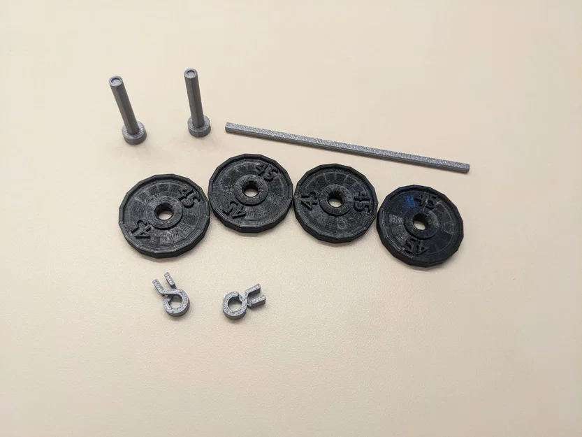 Barbell kèm Plates & working Collars cho Dummy 13 - Image 2