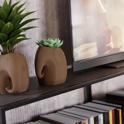 Mẫu in 3D chậu cây chú voi dễ thương trang trí bàn làm việc