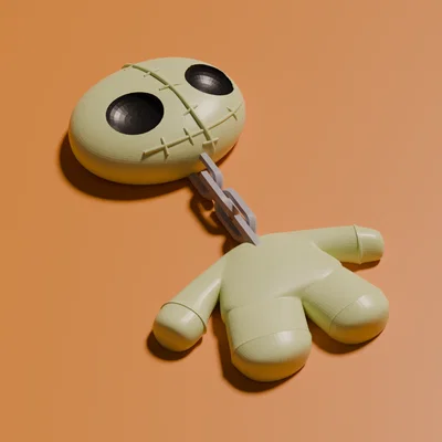 Mô hình búp bê Voodoo có xích độc đáo cho mùa Halloween