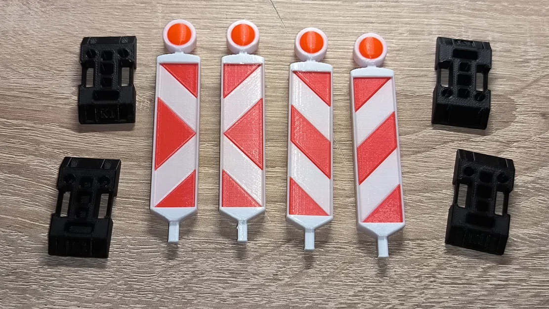 Warnbarke RC 1/14 (vd. Tamiya Trucks) – Cọc cảnh báo - Image 2