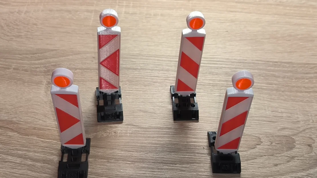 Warnbarke RC 1/14 (vd. Tamiya Trucks) – Cọc cảnh báo - Image 3