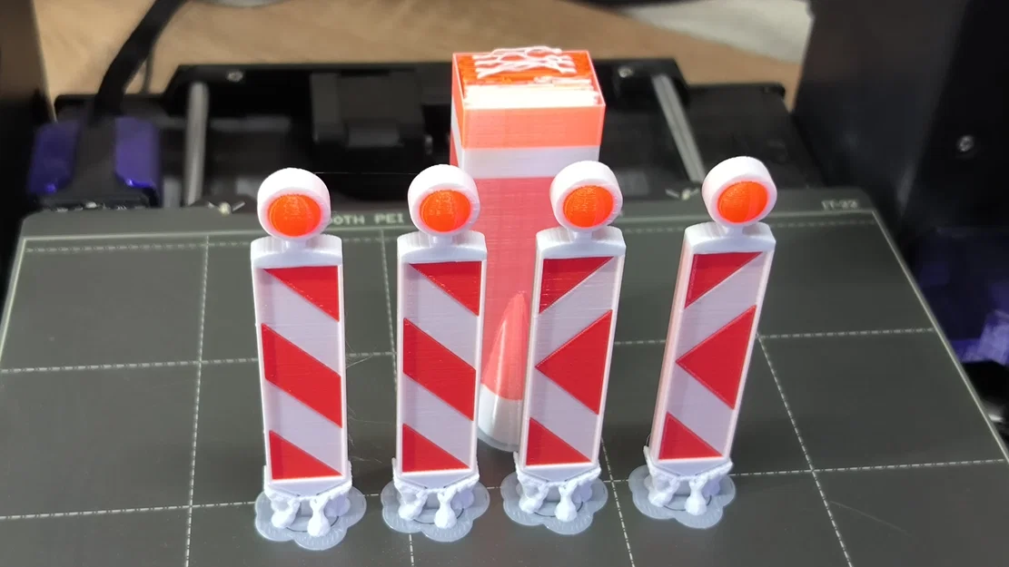 Warnbarke RC 1/14 (vd. Tamiya Trucks) – Cọc cảnh báo - Image 6