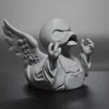 Mô hình 3D Chú Vịt Thiên Thần Ma Quái (Haunted Angel Duck) cực chất - Thumbnail 1