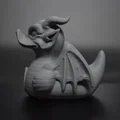 Mô hình 3D chú vịt Gargoyle (Gargoyle Duck) - Đồ trang trí Halloween - Thumbnail 3