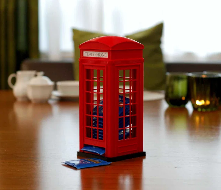 Te(a)lephone Box – Hộp dispencer trà kiểu bốt điện thoại đỏ UK - Image 1