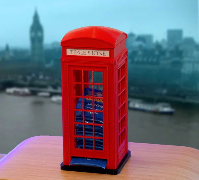 Te(a)lephone Box – Hộp dispencer trà kiểu bốt điện thoại đỏ UK - Image 2