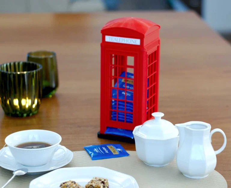 Te(a)lephone Box – Hộp dispencer trà kiểu bốt điện thoại đỏ UK - Image 3
