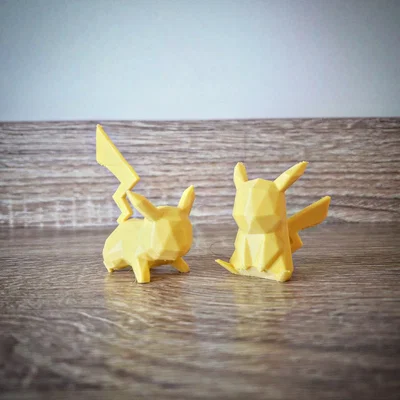 Mô hình Pikachu chiến đấu (Pokemon) phong cách Low Poly ấn tượng