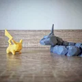 Mô hình Pikachu chiến đấu (Pokemon) phong cách Low Poly ấn tượng - Thumbnail 3