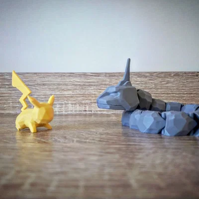Mô hình Pikachu chiến đấu (Pokemon) phong cách Low Poly ấn tượng