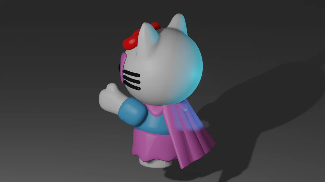 Mô hình Super Hello Kitty: Siêu anh hùng đáng yêu cho người yêu in 3D - Image 2