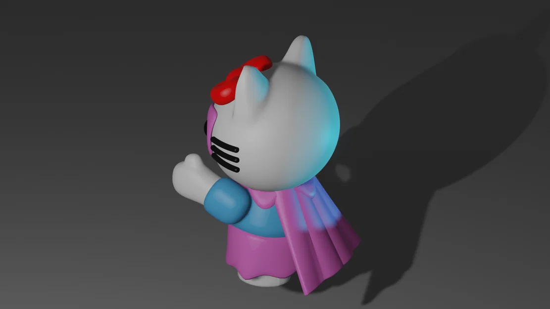 Mô hình Super Hello Kitty: Siêu anh hùng đáng yêu cho người yêu in 3D - Image 3