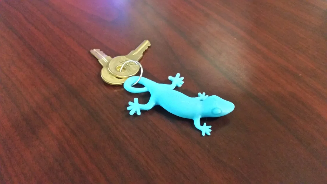 Móc khóa hình thằn lằn (Gecko keychain) in 3D xinh xắn - Image 1