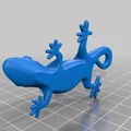 Móc khóa hình thằn lằn (Gecko keychain) in 3D xinh xắn - Thumbnail 3