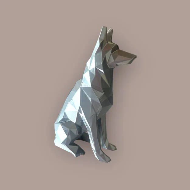 Low Poly - German Shepherd (Chó Béc-giê Đức) - Image 3