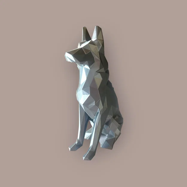 Low Poly - German Shepherd (Chó Béc-giê Đức) - Image 6