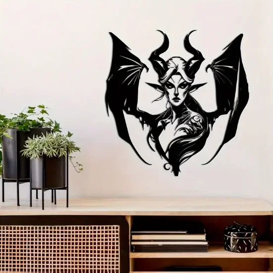 Mẫu in 3D Tranh treo tường Succubus trang trí không gian huyền bí - Image 1