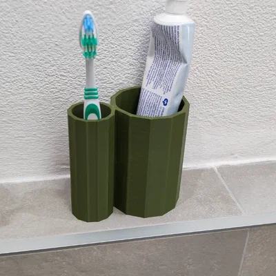 Giá đỡ bàn chải và kem đánh răng đa năng in 3D tiện lợi