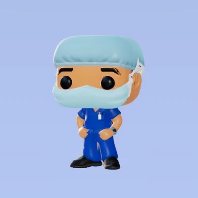 Mô hình 3D nhân vật y tá phong cách Funko Pop siêu dễ thương