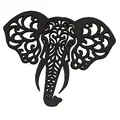 Mô hình đầu voi phong cách Mandala treo tường trang trí 3D - Thumbnail 1