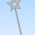 Mô hình gậy phép công chúa cho bé (Fairy Princess Wand) - Dễ in - Thumbnail 1
