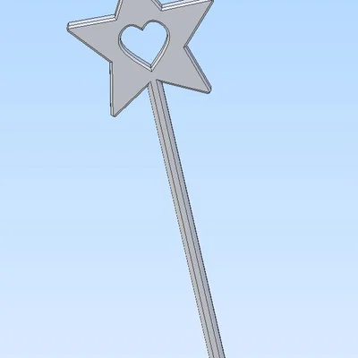 Mô hình gậy phép công chúa cho bé (Fairy Princess Wand) - Dễ in