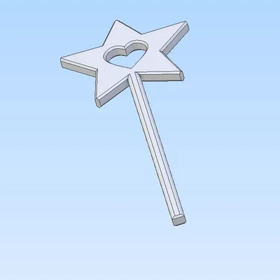 Mô hình gậy phép công chúa cho bé (Fairy Princess Wand) - Dễ in