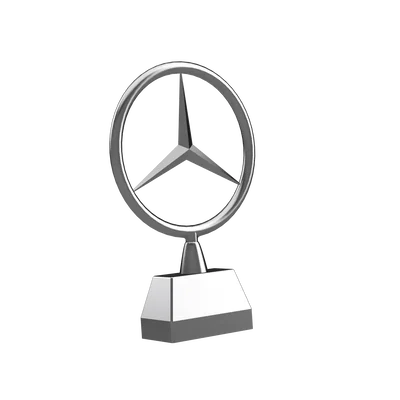 Logo Mercedes dạng đứng (Mercedes logo, standing)