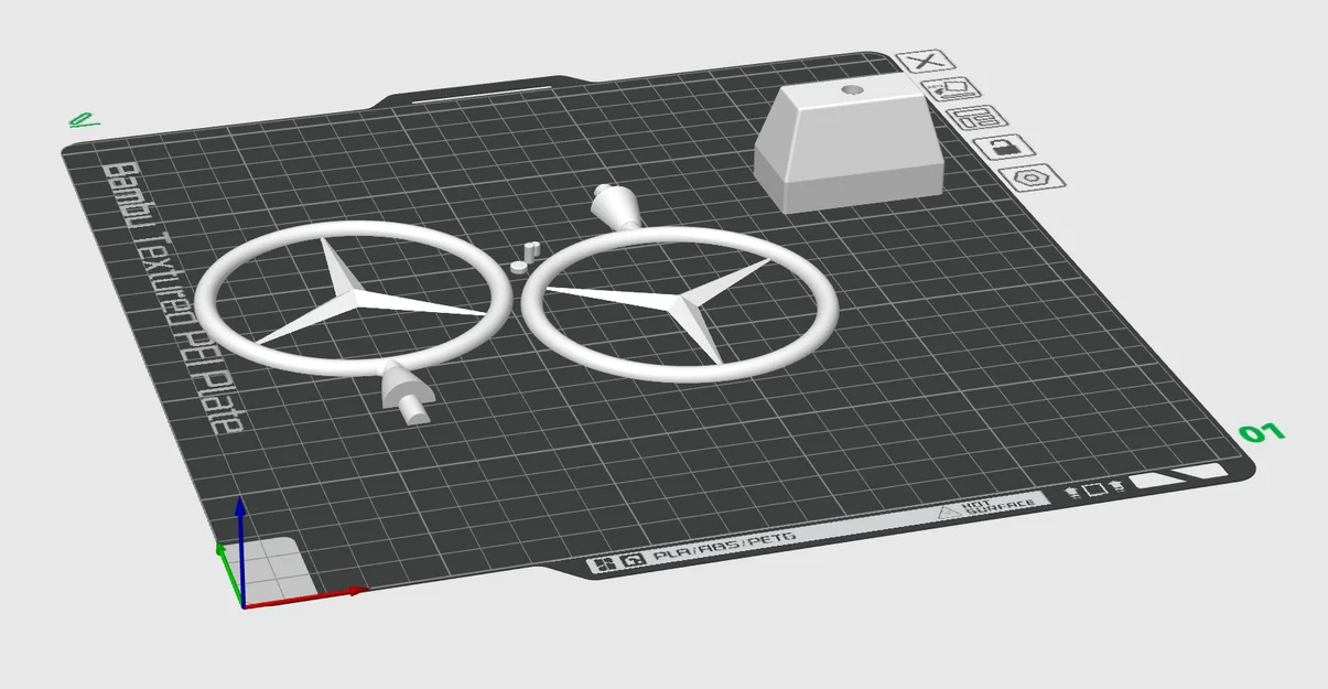 Logo Mercedes dạng đứng (Mercedes logo, standing) - Image 2