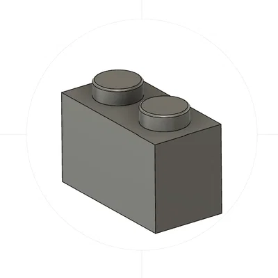 Mô hình gạch Lego 1x2: File in 3D chuẩn xác và chất lượng