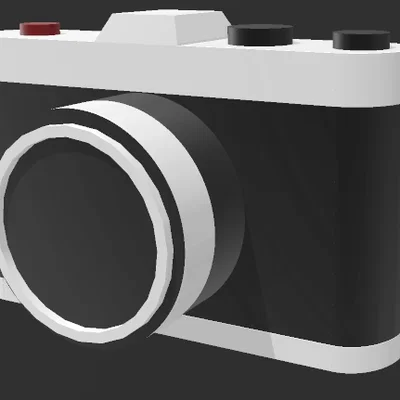 Mô hình máy ảnh 3D tối giản trang trí bàn làm việc