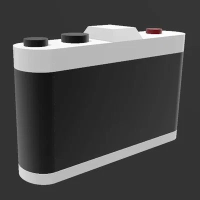 Mô hình máy ảnh 3D tối giản trang trí bàn làm việc