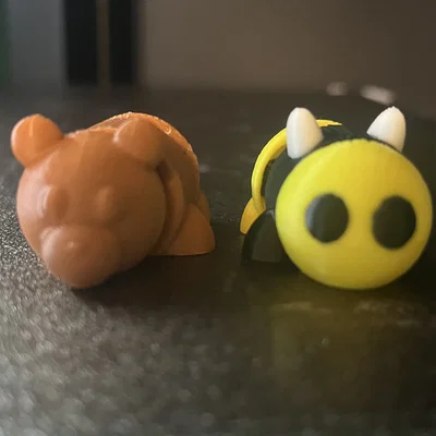 Mô hình gấu Articulated Bear và bộ sưu tập Mini Flexi in 3D