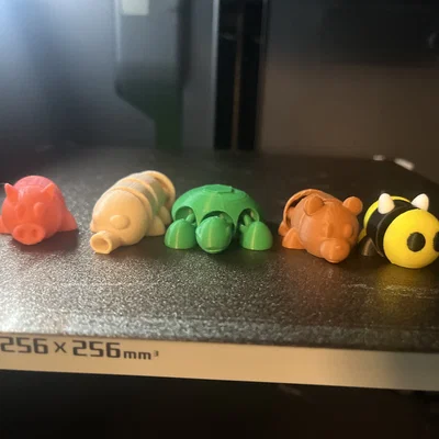 Mô hình gấu Articulated Bear và bộ sưu tập Mini Flexi in 3D
