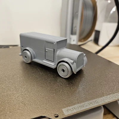 Xe Van Giao Hàng Retro (Panel Van/Truck) Dễ In