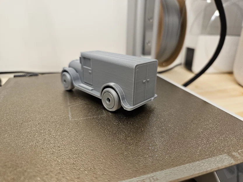 Xe Van Giao Hàng Retro (Panel Van/Truck) Dễ In - Image 3