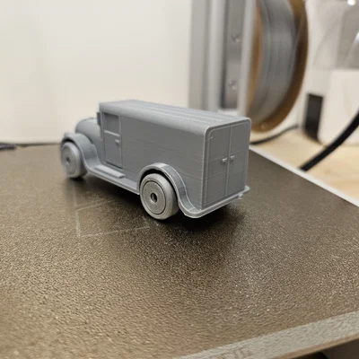 Xe Van Giao Hàng Retro (Panel Van/Truck) Dễ In
