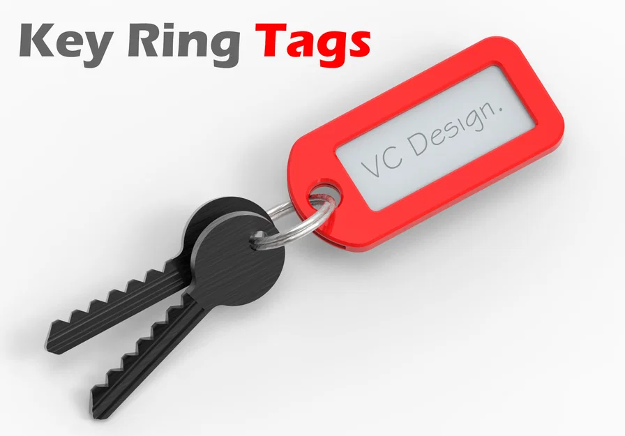 Thẻ tên giấy cho móc khóa (Key Tag Paper Name Key Ring Keychain) - Image 2