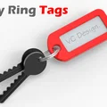 Thẻ tên giấy cho móc khóa (Key Tag Paper Name Key Ring Keychain) - Thumbnail 2