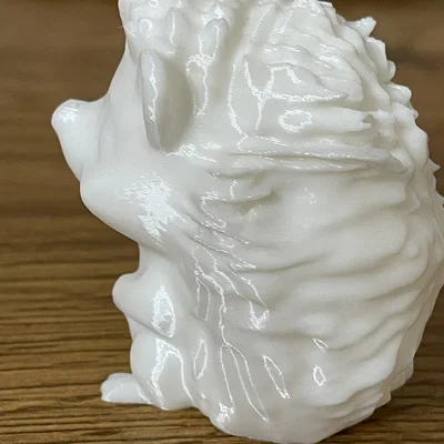 Mô hình chú nhím 3D đáng yêu từ AI - In không cần support