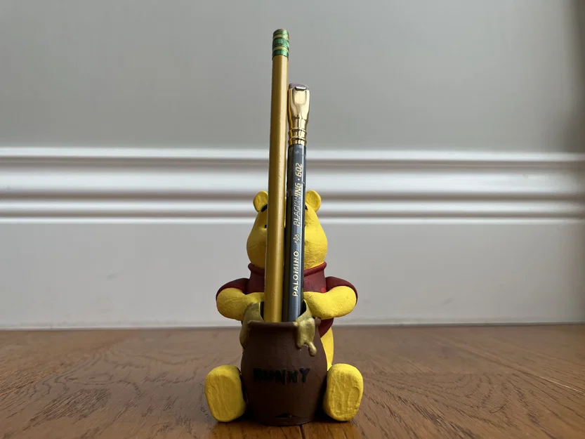 Ống cắm bút Winnie the Pooh đáng yêu - Mô hình in 3D trang trí bàn - Image 1