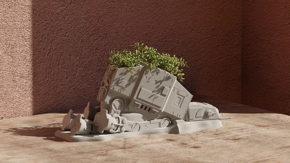 Chậu cây trang trí mô hình AT-AT cực chất cho fan Star Wars - Image 1
