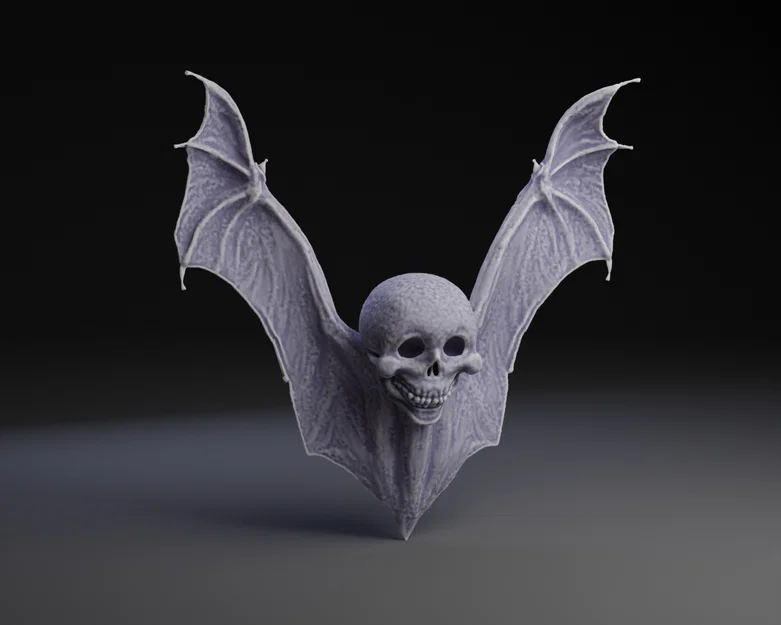 Mô hình trang trí Halloween Skull Bat (Dơi đầu lâu) in 3D - Image 1