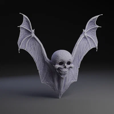 Mô hình trang trí Halloween Skull Bat (Dơi đầu lâu) in 3D