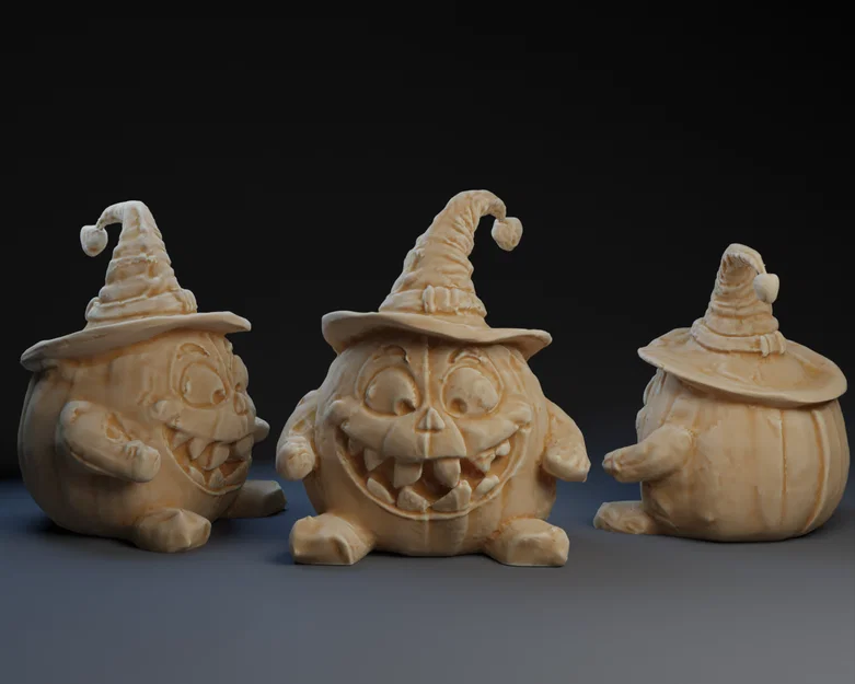 Mô hình bí ngô đội nón phù thủy cực dễ thương cho Halloween - Image 1