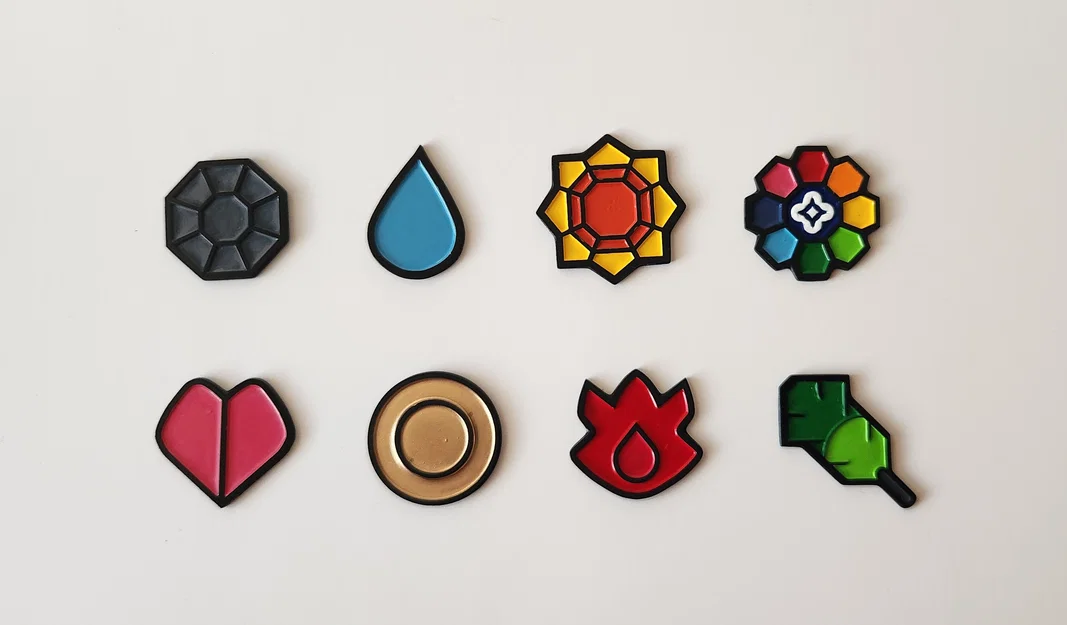 Huy hiệu Gym Vùng Kanto (Kanto Region Gym Badges) - Image 1
