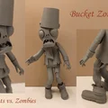 Mô hình 3D Zombie đội xô Plants vs. Zombies có khớp cử động - Thumbnail 1